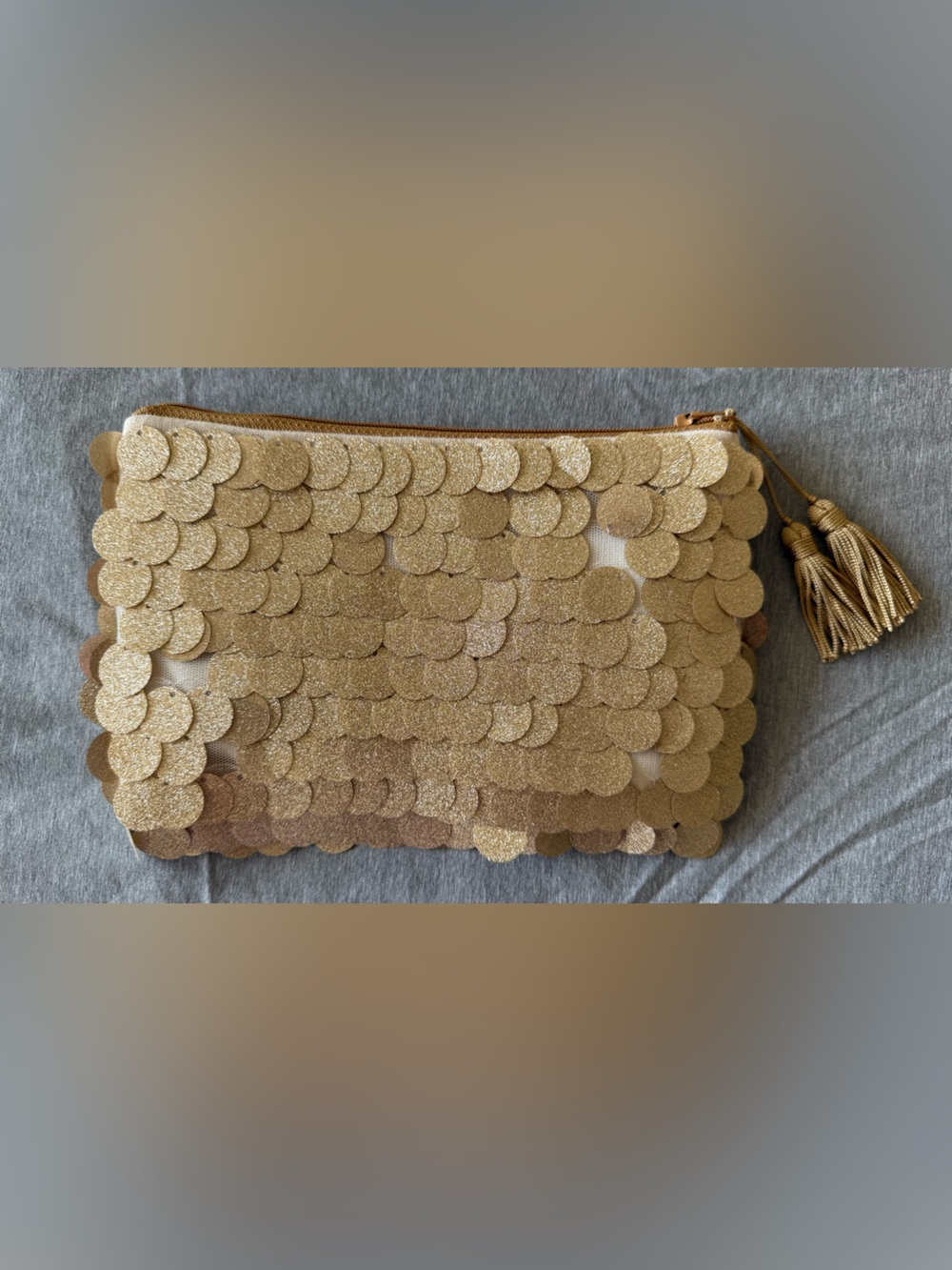 Boutique Le cálette Sequined Cosmetic Bag Made in Sardinia(Some sequins missing